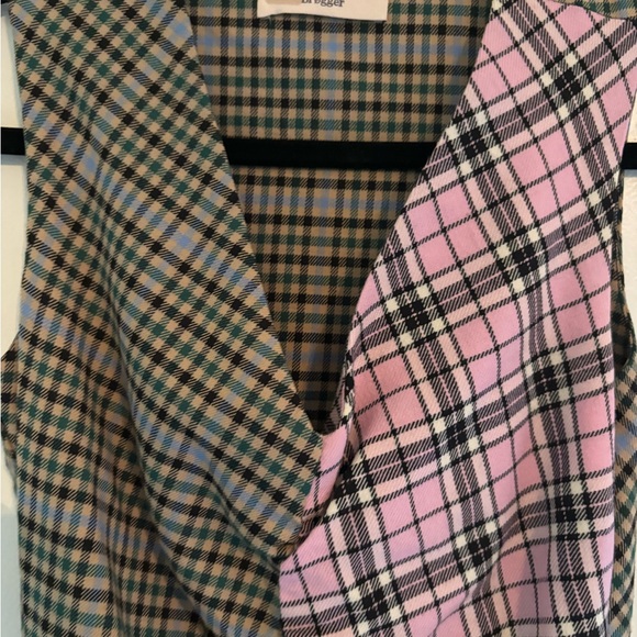 Brogger Audrey Plaid Ruched Midi Dress XS - Picture 7 of 8
